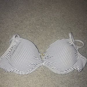 Navy and White Stripe Bathing Suit Top
